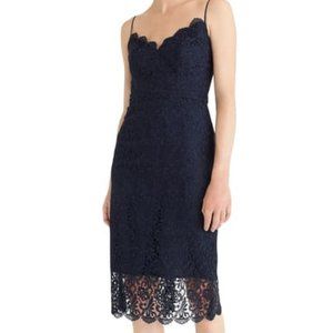 J.Crew Guipure Lace Spaghetti Strap Dress